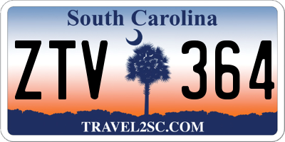 SC license plate ZTV364