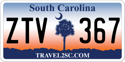 SC license plate ZTV367