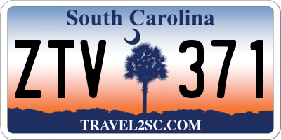 SC license plate ZTV371