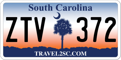 SC license plate ZTV372