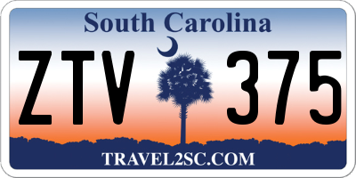 SC license plate ZTV375