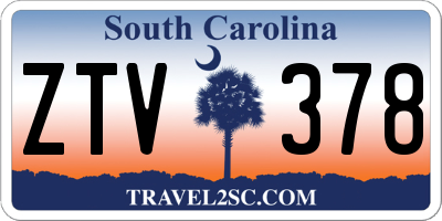 SC license plate ZTV378