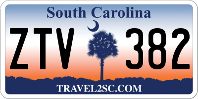SC license plate ZTV382