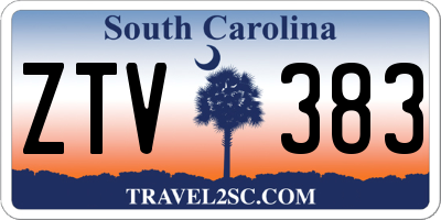 SC license plate ZTV383