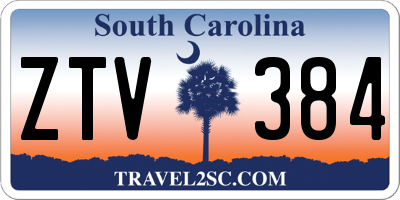 SC license plate ZTV384