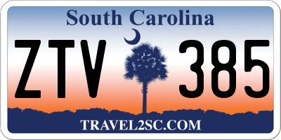 SC license plate ZTV385