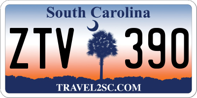 SC license plate ZTV390