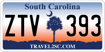 SC license plate ZTV393