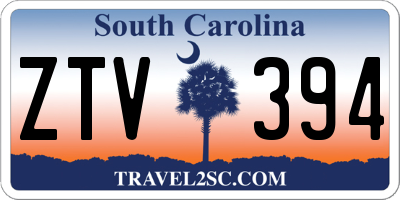 SC license plate ZTV394