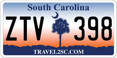 SC license plate ZTV398