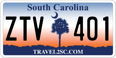SC license plate ZTV401