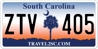 SC license plate ZTV405