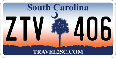 SC license plate ZTV406