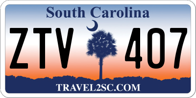 SC license plate ZTV407
