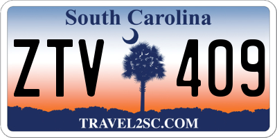 SC license plate ZTV409