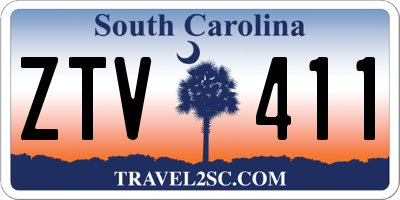 SC license plate ZTV411