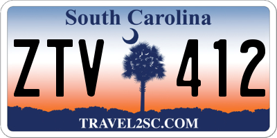 SC license plate ZTV412