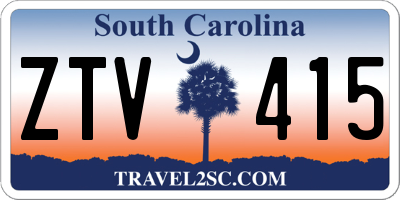SC license plate ZTV415
