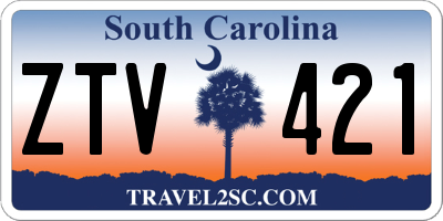 SC license plate ZTV421