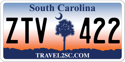 SC license plate ZTV422