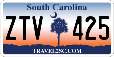 SC license plate ZTV425