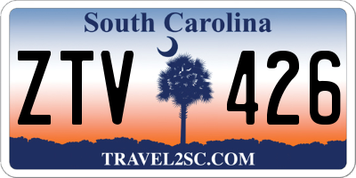 SC license plate ZTV426