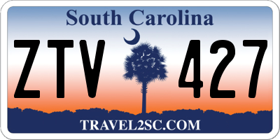SC license plate ZTV427