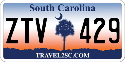 SC license plate ZTV429