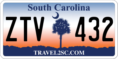 SC license plate ZTV432
