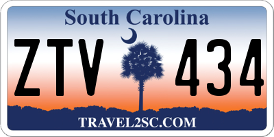 SC license plate ZTV434