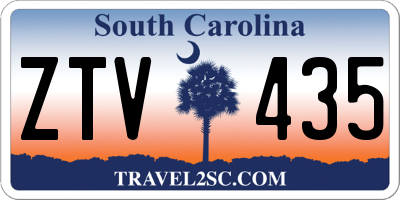 SC license plate ZTV435