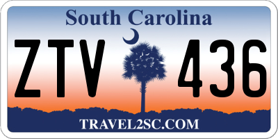SC license plate ZTV436