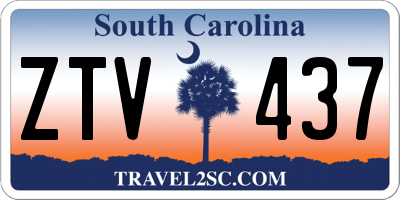 SC license plate ZTV437