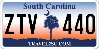 SC license plate ZTV440
