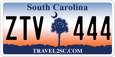 SC license plate ZTV444
