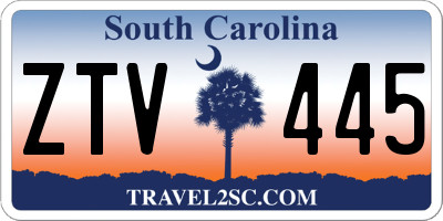 SC license plate ZTV445
