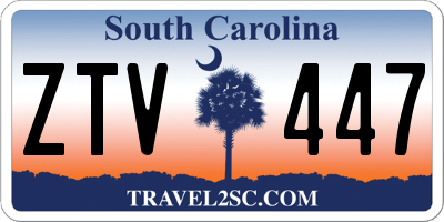 SC license plate ZTV447