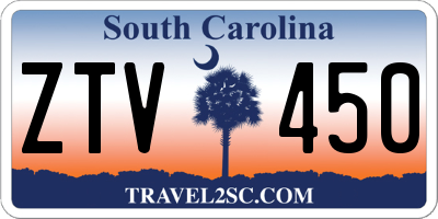 SC license plate ZTV450