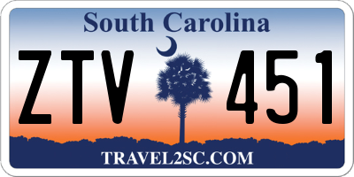 SC license plate ZTV451