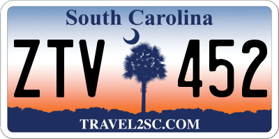 SC license plate ZTV452