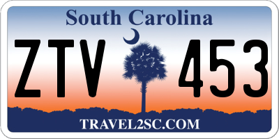 SC license plate ZTV453