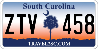 SC license plate ZTV458
