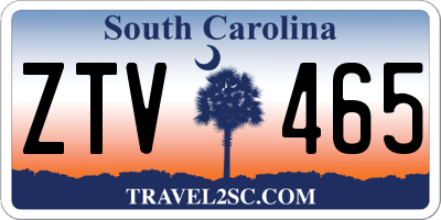 SC license plate ZTV465