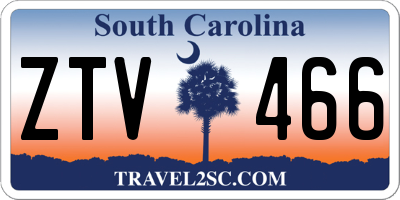 SC license plate ZTV466