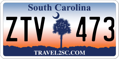 SC license plate ZTV473
