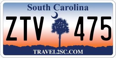 SC license plate ZTV475