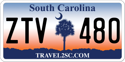 SC license plate ZTV480