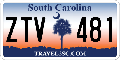 SC license plate ZTV481
