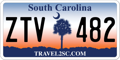 SC license plate ZTV482