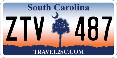 SC license plate ZTV487